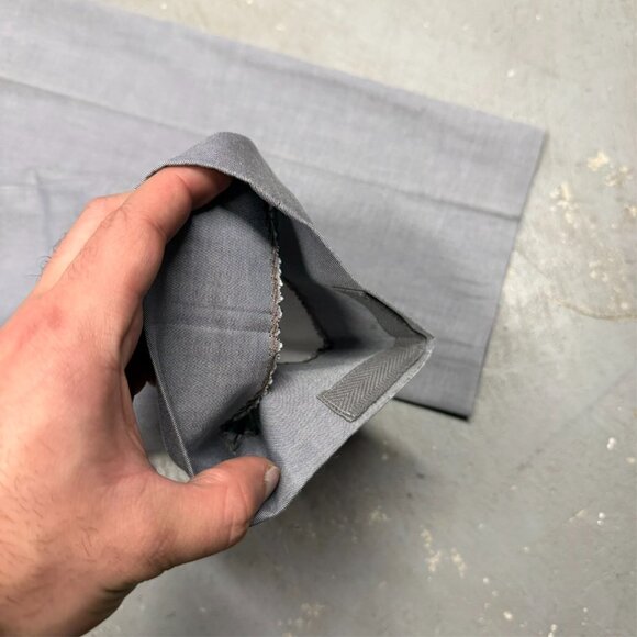 Pal Zileri Chinos 100% Cotton Mens Pants Grey 34x31 - Picture 9 of 13